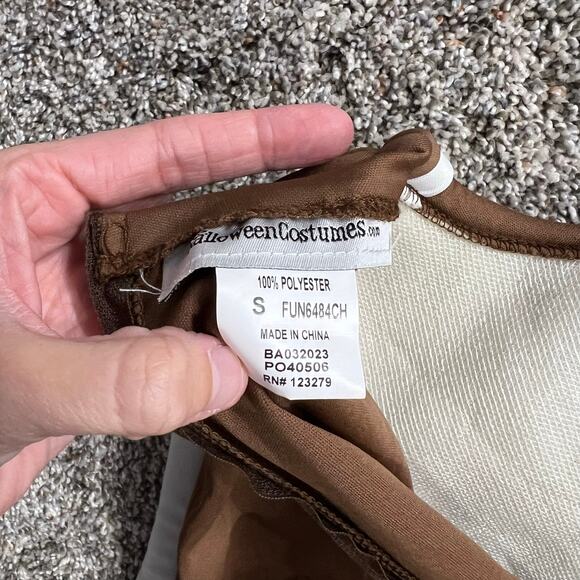 SOLD Kids Christmas Gingerbread Man Costume 2 piece Halloween Foam Head Youth S - Picture 6 of 16